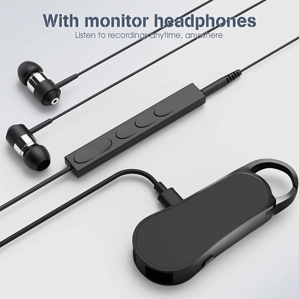 Portable Keychain Audio Voice Recorder Activated Recording Device Capacity 64GB - Picture 4 of 7